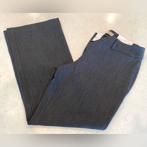 New Charcoal Grey Curvy Fit Dress Trousers Slacks Loft Outlet 8P / 8 Petite